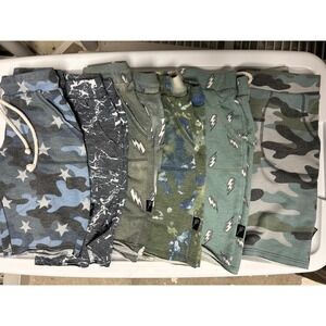 EUC Lot of 6 Pixie Lane shorts lightning bolts stars paint splatter size 5